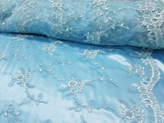 1 Yard Turquoise French Floral Mesh Lace Fabric for Bridal Dresses and Dcor 50/54 Inch Width | Michaels 1 Yard Turquoise French Floral Mesh Lace Fabric for Bridal Dresses and Dcor 50/54 Inch Width | Michaels